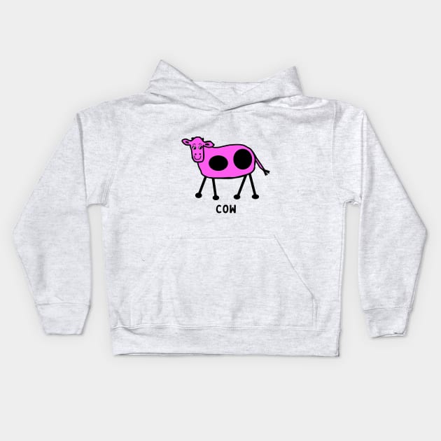 Pink Cow Kids Hoodie by Michelle Le Grand